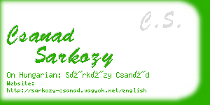 csanad sarkozy business card